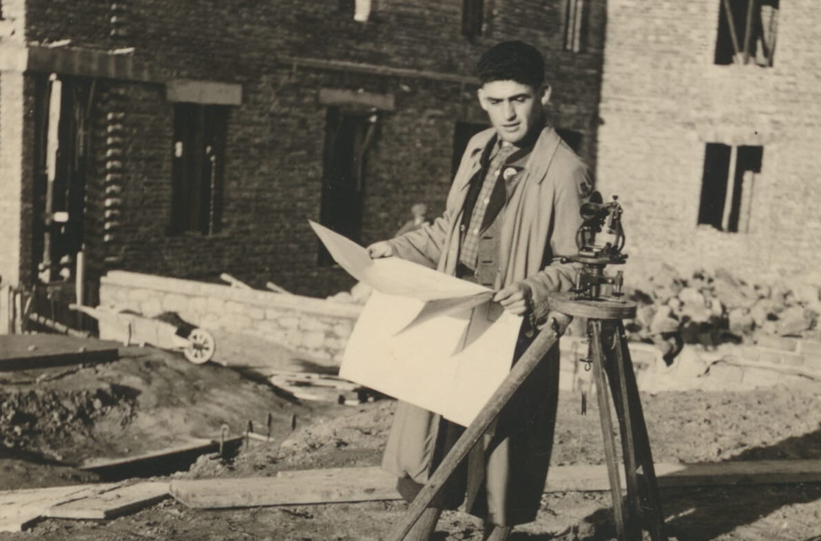 1950_Franz Graf als Lehrling beim Kirchenbau in Gmünd-Neustadt (c) Stadtarchiv Gmünd